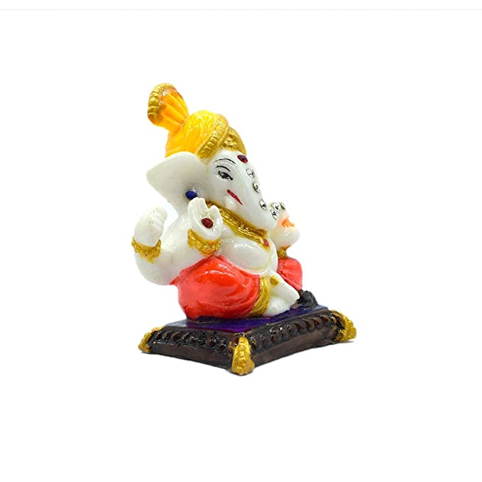 Pagadi Ganesha Decorative Showpiece Idol for Car Dashboard