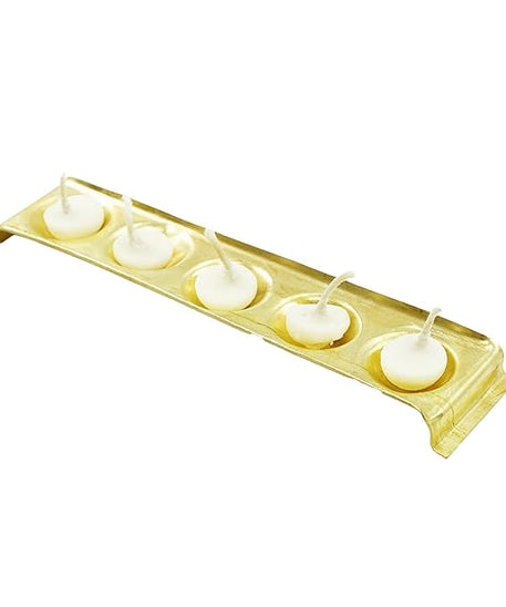 Rectangle Design Brass Ghee Diya Holder Small