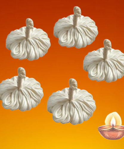 365 Vathulu- Karthika Masam Vathulu- 365 Cotton Wicks for Karthika Deepam Pooja (Pack of 5).