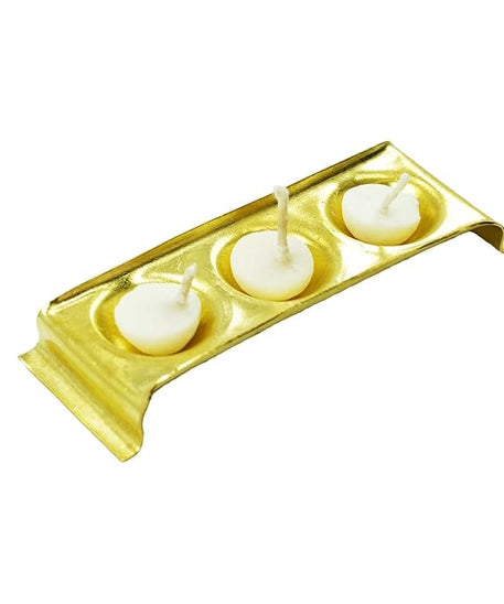 Brass Rectangular Ghee Diya Holder- Small