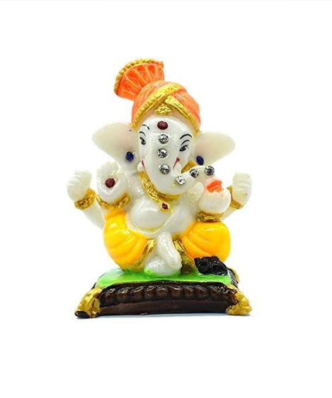 Lord Pagadi Ganesha Decorative Showpiece Idol for Car Dashboard