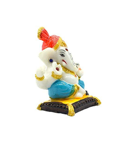 Lord Pagadi Ganesha Decorative Showpiece Idol for Car Dashboard