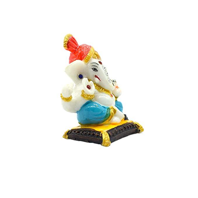 Lord Pagadi Ganesha Decorative Showpiece Idol for Car Dashboard
