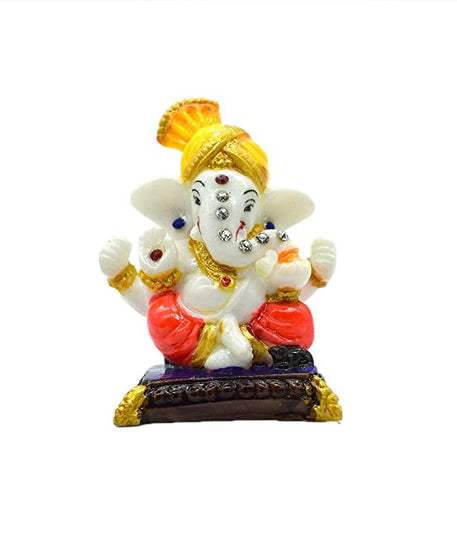 Pagadi Ganesha Decorative Showpiece Idol for Car Dashboard