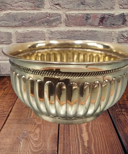 Brass Bowl for Prasadam - Decorative Flower Pot/Vase Home Decor, Garden