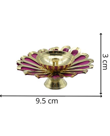 Lotus Brass Diya for Puja Oil Lamp