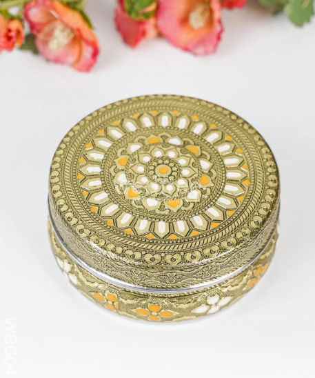 Steel Container Box – Meenakari Storage Box | Multicolour | Pack of 1