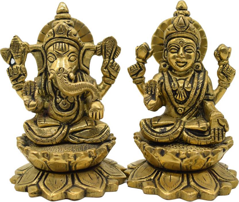 Lakshmi Ganesh Idol Murti Brass