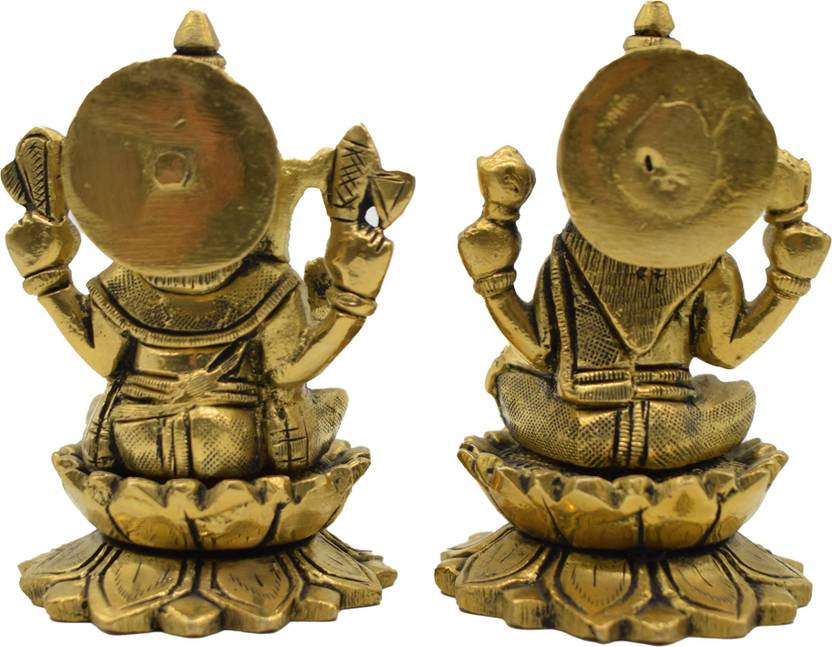 Lakshmi Ganesh Idol Brass Murti for Pooja Room
