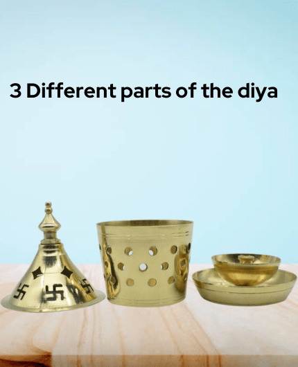 Brass Akhand Diya Kuber Deepak With Cover