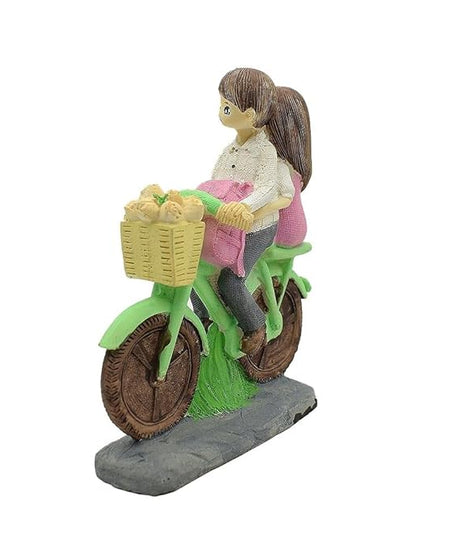 Love Couple Showpiece Sitting on Cycle for Valentine Gift