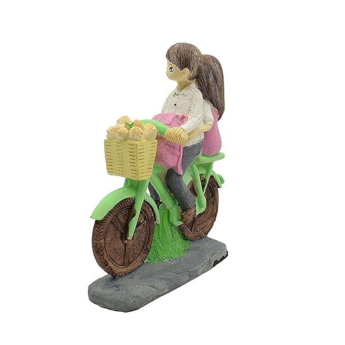 Love Couple Showpiece Sitting on Cycle for Valentine Gift