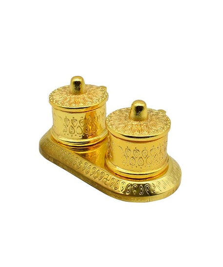 Antique Kumkum Chawal Gold Box Bharani