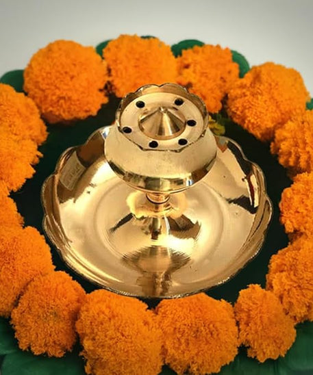Agarabatti Stand for Pooja Room - Incense Sticks Stand with Ash Catcher