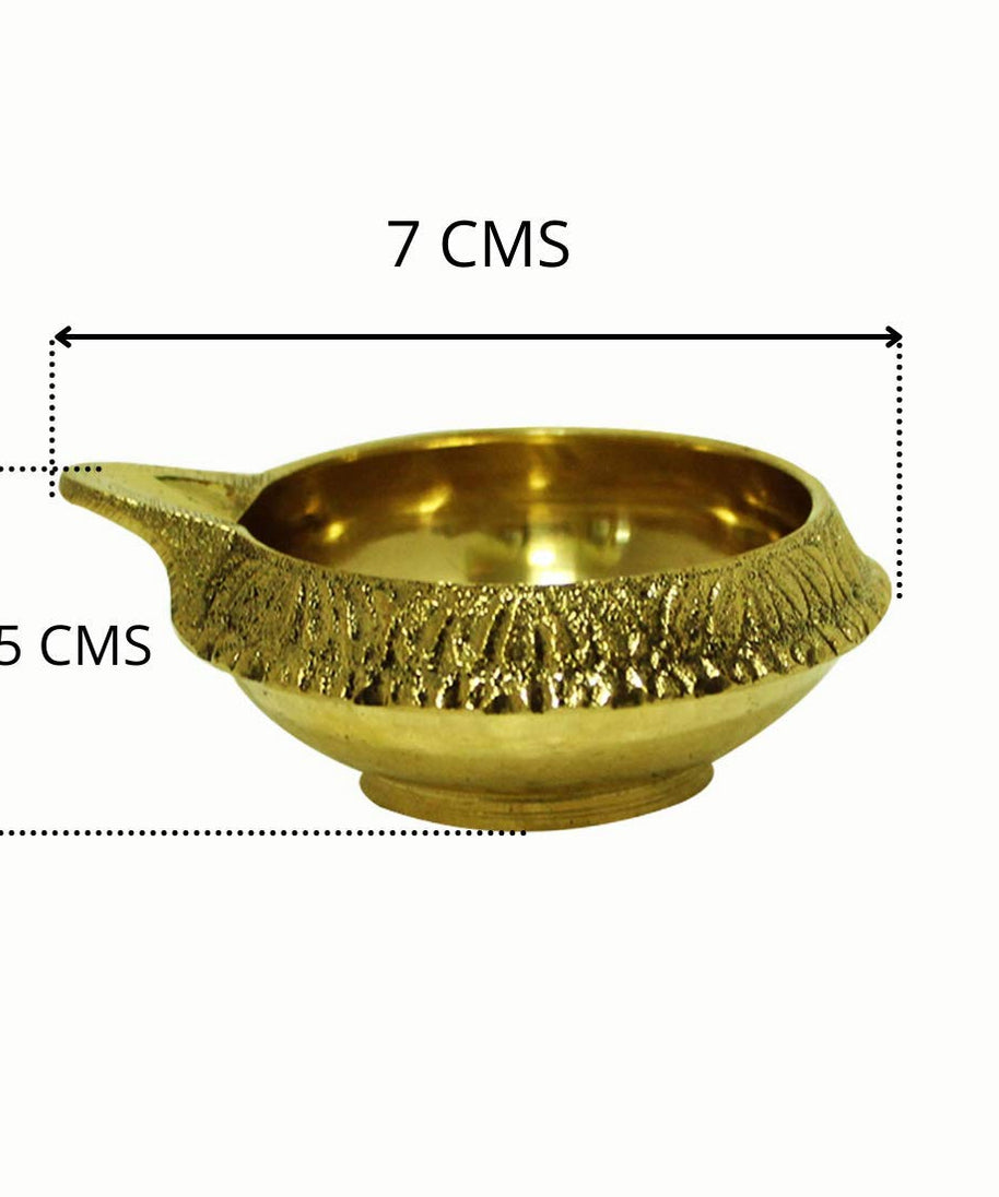 Kubera Gold Brass Diya (Set of 2)