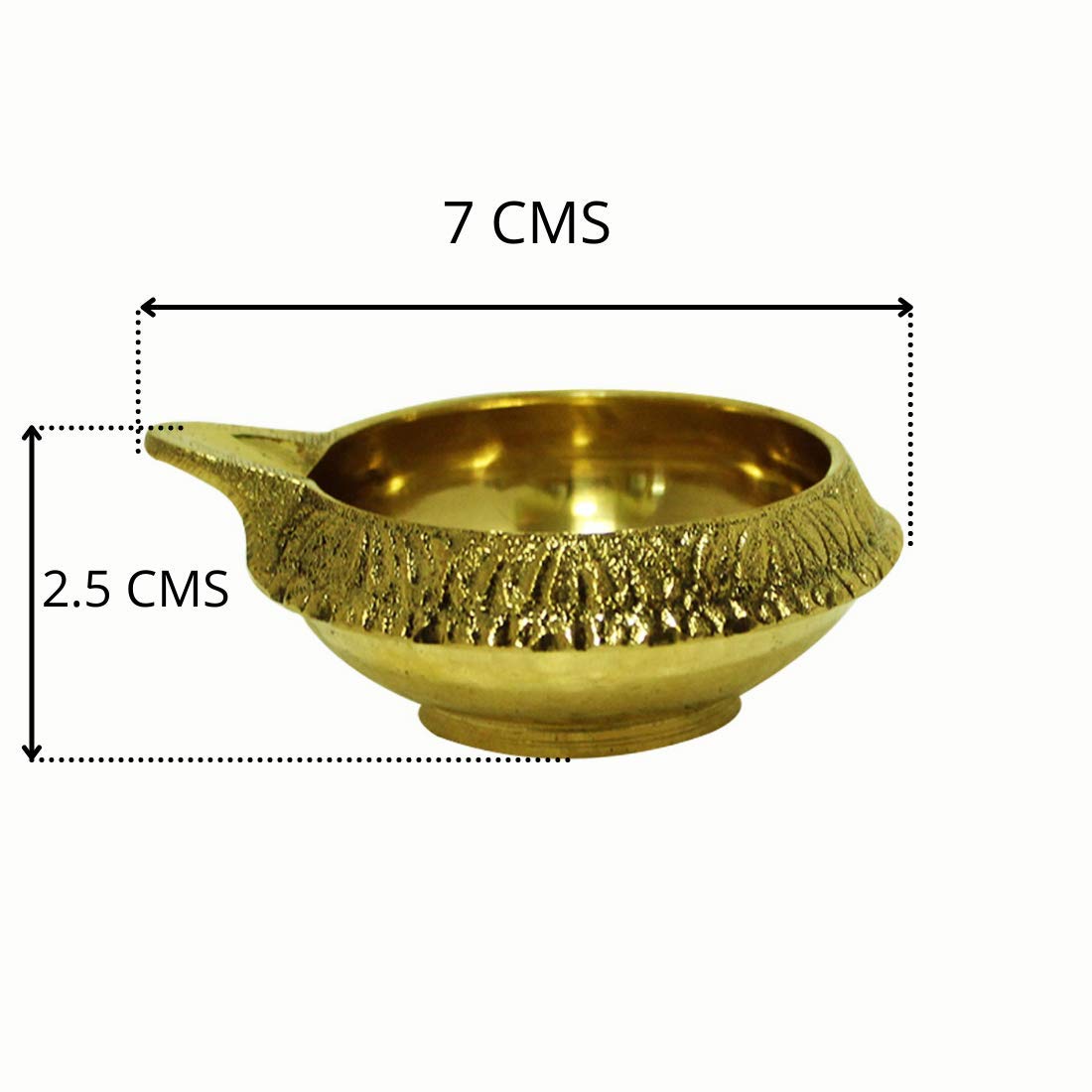 Kubera Gold Brass Diya (Set of 2)