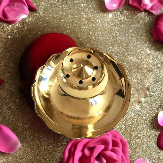 Agarabatti Stand for Pooja Room - Incense Sticks Stand with Ash Catcher