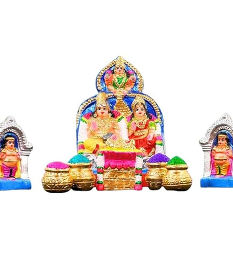 Kubera with Navanidhi Golu Dolls Set