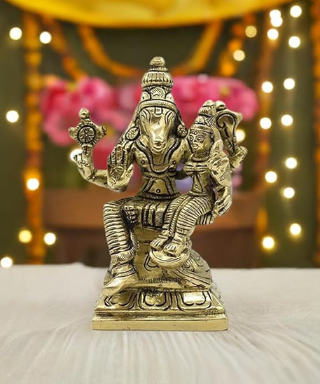 Lord Narasimha with Goddess Lakshmi