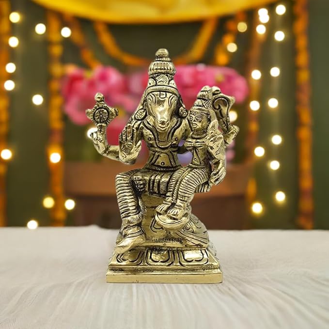 Lord Narasimha with Goddess Lakshmi