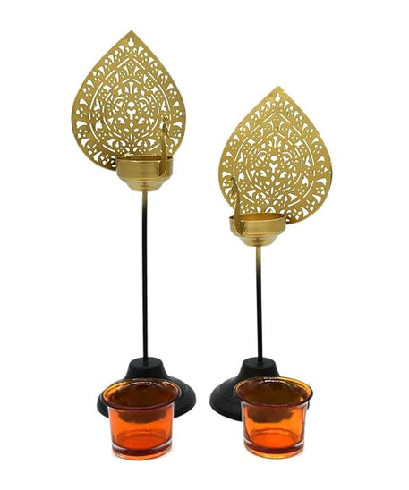 Peacock Design Tea Light Candle