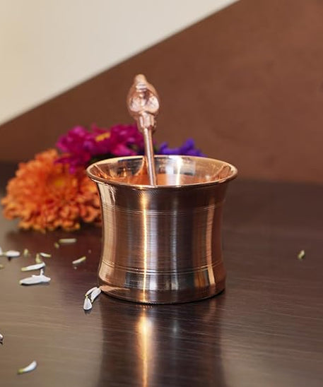 Pancha Patra with Udharini/Spoon/Pali Set for Pooja (2.5 Inch)