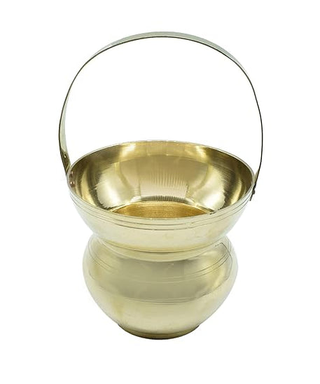 Brass Kamandalam Kamandal Holy Water Pot with Handle for Pooja