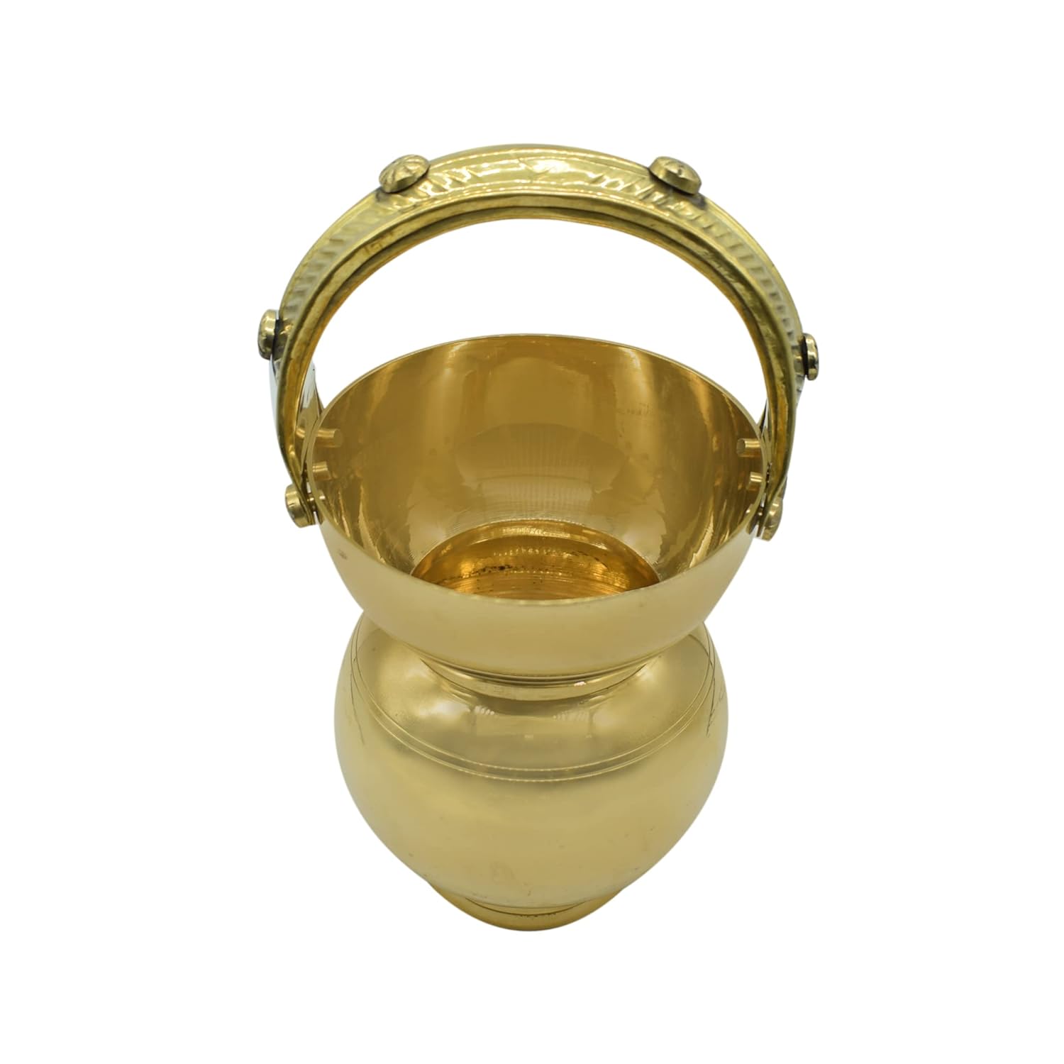 Brass Kamandalam/Kamandalu, Golden