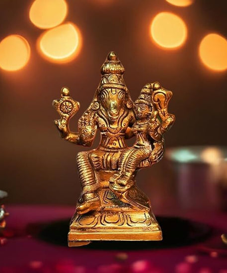 Brass Lord Varaha Laxmi Idol