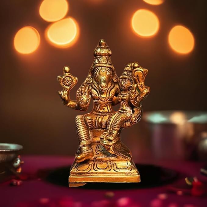 Brass Lord Varaha Laxmi Idol