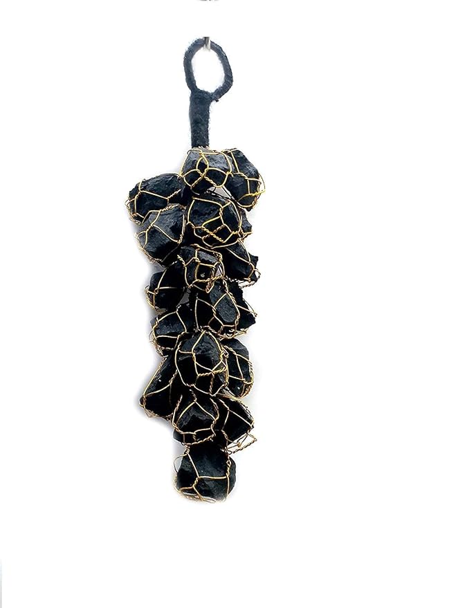 Black Tourmaline Rough Chunks for Wall Hangings for Protection from Negative Energy and Evil Eyes, Stone.