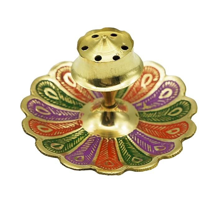 Brass Agarbatti Stand Incense,Agarbatti Holder for Pooja at Home, Office, Mandir, and Many More Spiritual Events