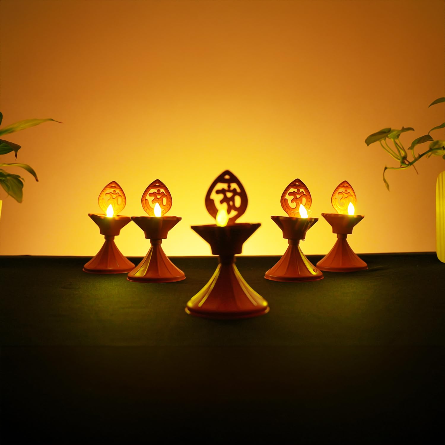 Water Sensor LED Diya (Pack of 6) | 8x8x14 cm