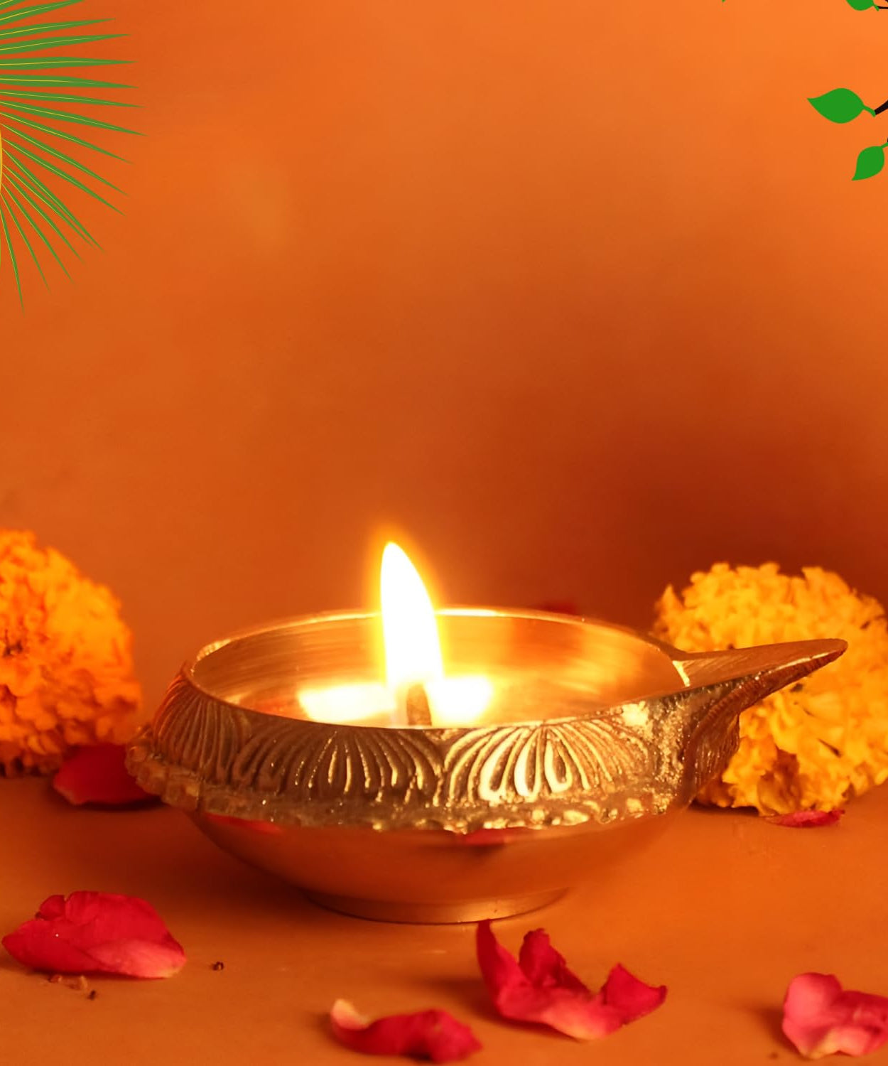 Brass Kuber Diyas Oil Lamps Set Of 2