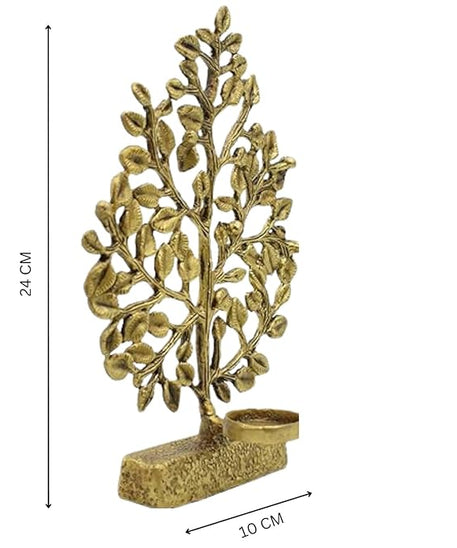 Brass Bodhi Tree Tea Light Holder