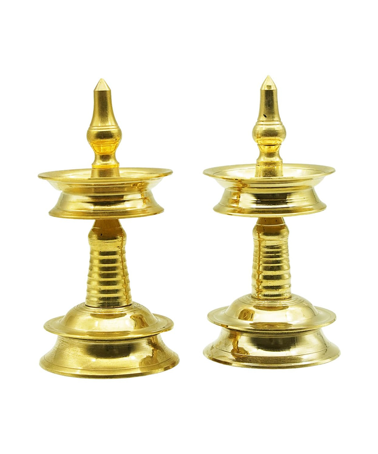 Puja N Pujari Nilavilakku Diya Kerala Brass Oil Lamp 8 Inch for Pooja Room