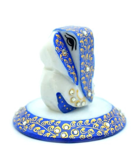 Blue Color Ganesh Pooja Chowki