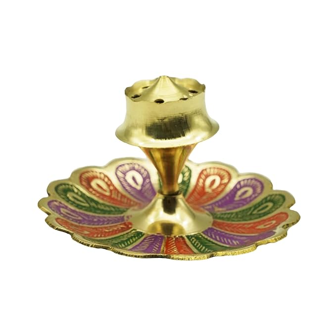 Brass Agarbatti Stand Incense,Agarbatti Holder for Pooja at Home, Office, Mandir, and Many More Spiritual Events