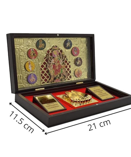 Maa Durga Photo Frame with Charan Paduka