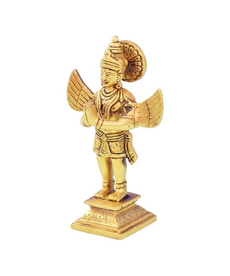 Brass Garuda in Standing Namaskara Mudra