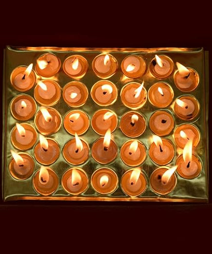 Design Brass Ghee Diya Holder-325gm