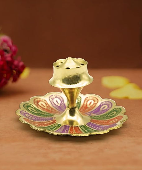 Brass Agarbatti Stand Incense,Agarbatti Holder for Pooja at Home, Office, Mandir, and Many More Spiritual Events