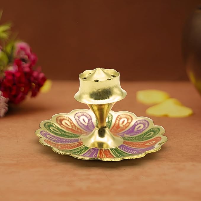 Brass Agarbatti Stand Incense,Agarbatti Holder for Pooja at Home, Office, Mandir, and Many More Spiritual Events