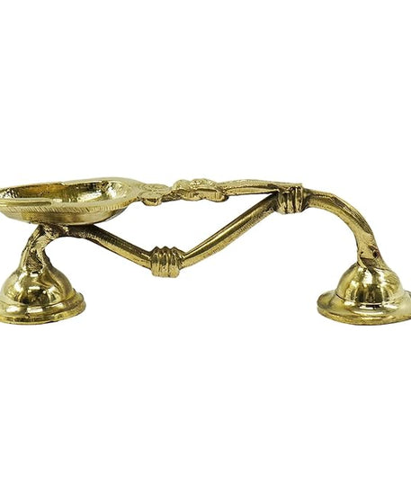 Brass Kodi Vilakku Aarati Stand/Karpoora Stand