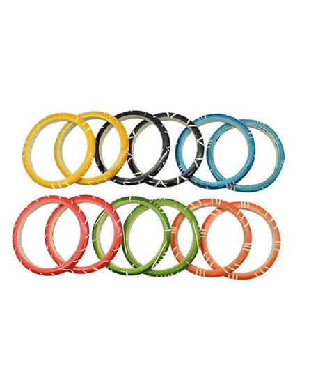 Wooden Handicrafted  Bangles Set of 12