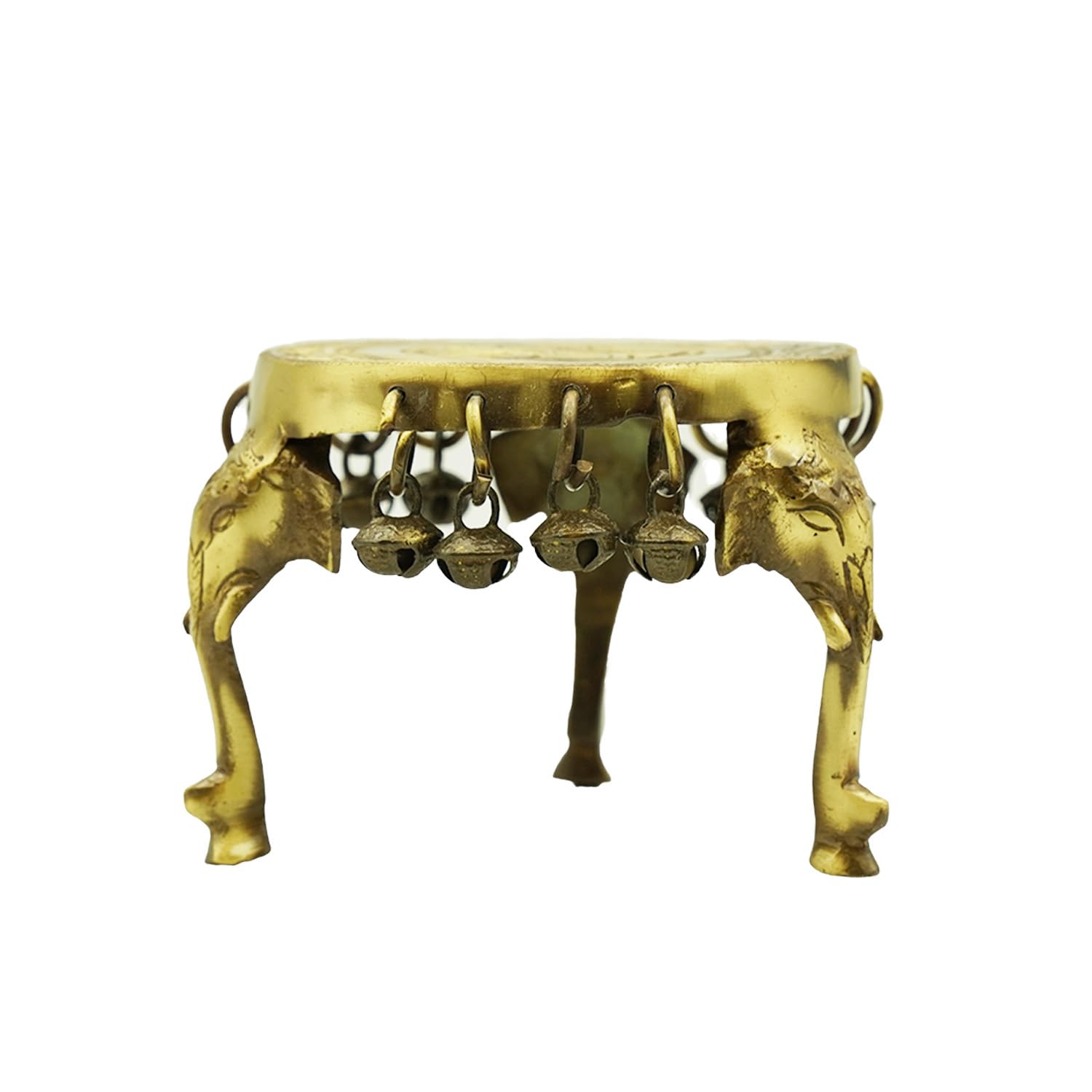 Brass Elephant Design Pooja Chowki