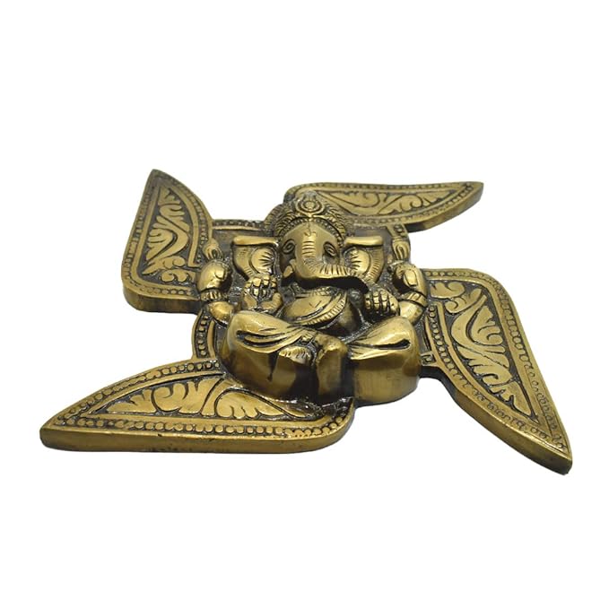 Ganesh on Swastik Wall Hanging Showpiece