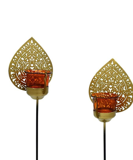 Peacock Design Tea Light Candle