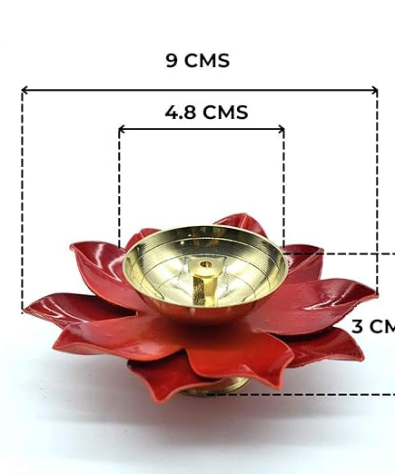 Beautiful Red Lotus Diya