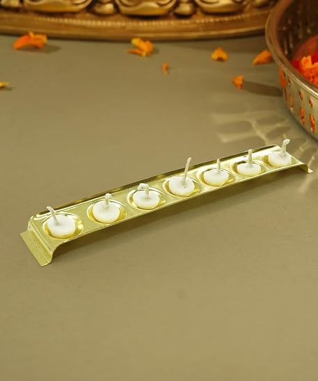 Brass Rectangular Ghee Diya Holder